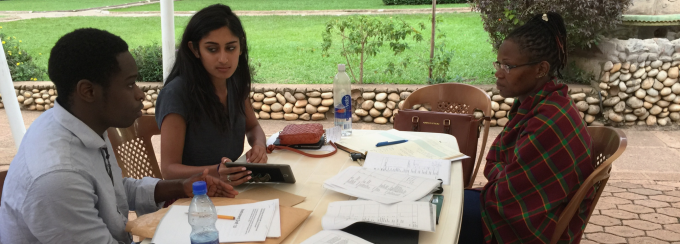 Students partnering with the Appropriate Technology Centre in Uganda.