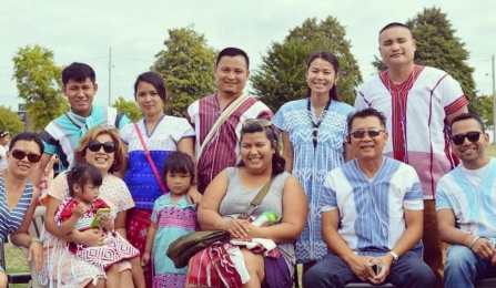 The five picture was in Buffalo. Karen people celebrate Karen Wrist Tying every once a year. In this celebration, we have to wear our culture traditional clothes.