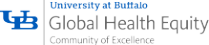 UB Community of Excellence in Global Health Equity Logo.