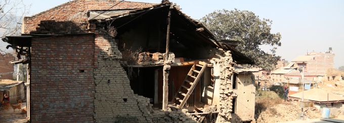 Image of a destroyed home in Nepal-Photo by Sadi Dhakhwa, January 2018.