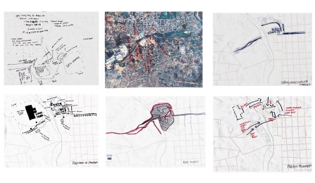 On-site observation drawings looking at foot movement and the influx of people on site. Credit: Samendy Brice.