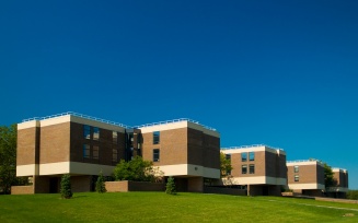 Greiner Hall at Sunset on the Noth Campus Photograph: Douglas Levere.