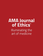 AMA Journal of Ethics cover: red background with journal title in white text.