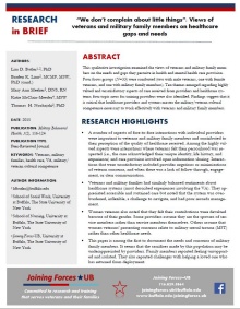 Screenshot of the research brief "We don't Complain...".