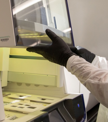 KSL Biomedical, a health care startup has partnered with the Buffalo Institute for Genomics and Data Analytics (BIG). KSL, a Buffalo-based, will have access to biological materials from BIG’s biorepository and is working with UB equipment to develop and validate its genomics-based diagnostics products. KSL is located in Williamsville, NY. Photographer: Meredith Forrest Kulwicki.