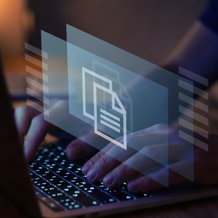 Royalty-free stock photo ID: 1925677844 document management concept, online documentation to share or edit remotely via internet.