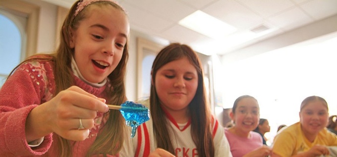 Students experiencing Science Week.