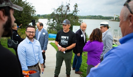 PSS members at kayak launch in 2018.