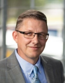 James Mauck, UB Marching Band director headshot.