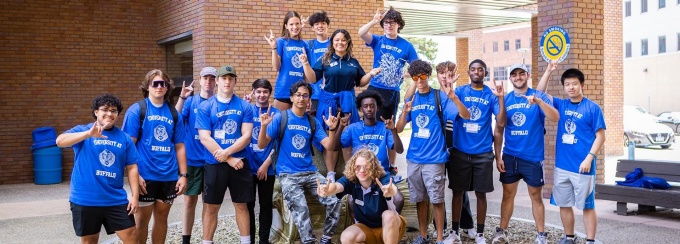 Group photo of summer orientation participants.