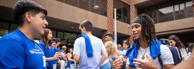Students participating in the New Student Orientation Picnic.