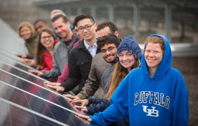 Students and Solar Panels.