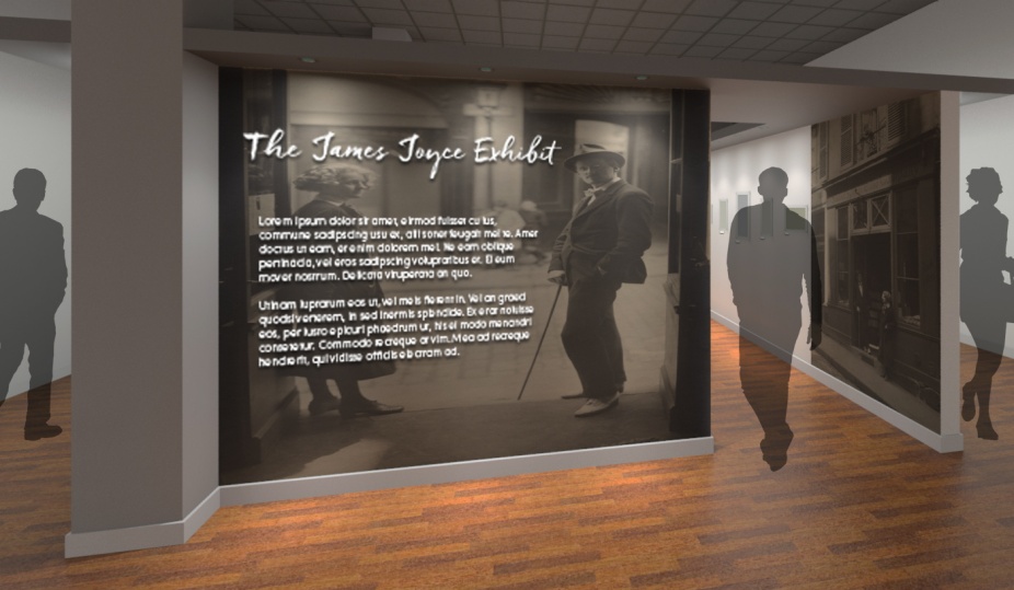 Interior rendering of the James Joyce Museum. 