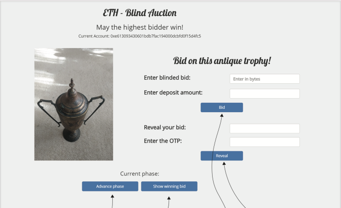 Blind Auction Dapp.