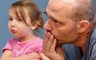 Joel and one of his preschool students.