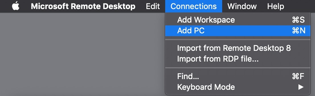 how to remote into a mac from a windows poc