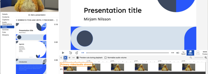 slide screenshot with Slides selected from the left hand menu.