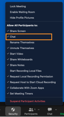 Zoom image: select chat