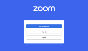 Zoom - click sign in. 