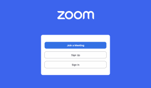 Zoom - click sign in.