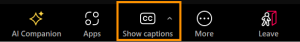 Zoom image: use Show captions setting in Zoom