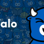 Blue cartoon bull with text to the left that says "#UBuffalo Social". 