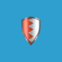 shield emoji on a blue background. 