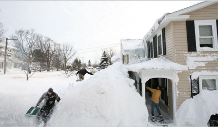 digging out. 