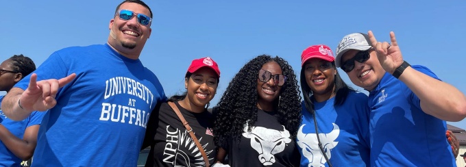 UB Student Life staff members at the 2023 Juneteenth Parade. 