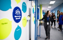A grand opening event celebrates the renovated and renamed Career Design Center in March 2022 in Capen Hall. Photographer: Meredith Forrest Kulwicki.