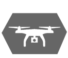 Aerial photography drone icon.
