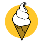 ice cream cone icon.